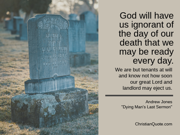 Death Provides Perspective