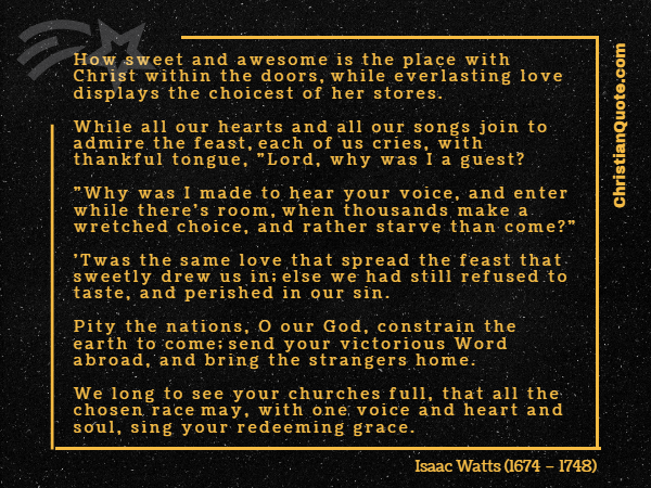 How Sweet and Aweful is the Place